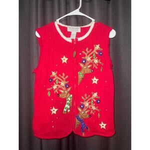 Ugly Christmas Sweater Vest Xmas Large